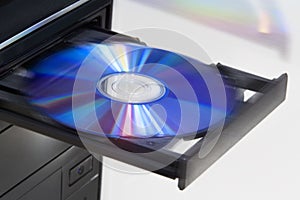 Ejecting disc from desktop computer photo