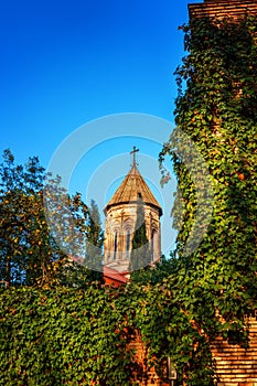 he Ejmiatsin Church of Armenian Apostolic church, surrounded by sypresses, located in Avlabari District, Tbilisi, Georgia