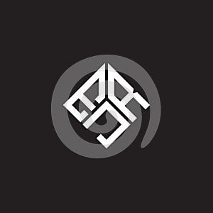EJR letter logo design on black background. EJR creative initials letter logo concept. EJR letter design