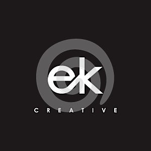 EK Letter Initial Logo Design Template Vector Illustration