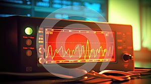 Ekg Monitor Displaying A Steady Heartbeat. Generative AI