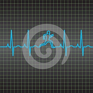 EKG running man pattern photo
