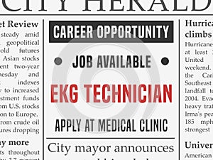 EKG technician job