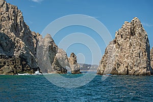 El Arco and open Channel between boulders, Cabo San Lucas, Mexico photo