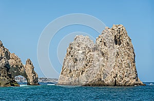 El Arco and open Channel between boulders, Cabo San Lucas, Mexico photo