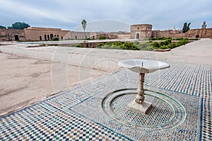 El Badi Palace yard at Marrakech, Morocco