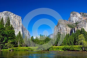 El Capitan and Lower Falls photo