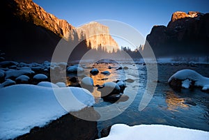 El Capitan and Merced river