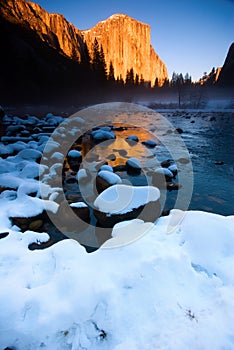 El Capitan and Merced river photo