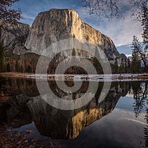 El Capitan Reflected in the Merced River