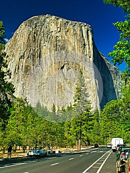 El Capitan view from Yosemite Valley Floor