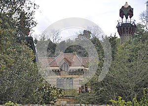 El Capricho Palace or Villa Quijano by Architect Gaudi in Downtown of Comillas Resort in Spain