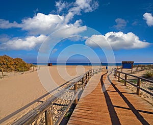 El Carabassi beach in Elx Elche of Alicante photo
