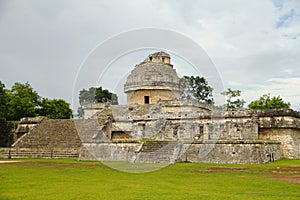 Mayan pyramid of el caracol in chichenitza near merida yucatan I photo