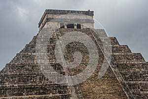 El Castillo (The Kukulkan Temple) of Chichen Itza, mayan pyramid in Yucatan, Mexico