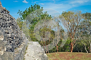 El Castillo pyramid at Xunantunich at Xunantunich archaeological site of Mayan civilization in Western Belize