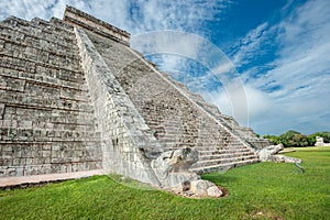 El Castillo or Temple of Kukulkan pyramid, Chichen Itza, Yucatan