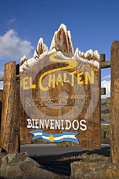 El Chalten city Monument Sign