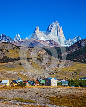 El Chalten and fantastic rocks Fitz Roy