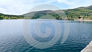 `El charco del cura` reservoir in El Tiemblo, in the province of Avila, Spain