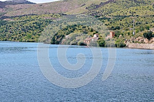 `El charco del cura` reservoir in El Tiemblo, in the province of Avila, Spain