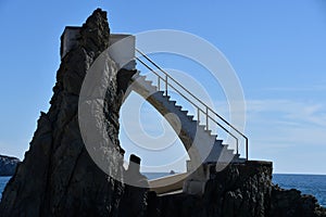 El Clavadista, platform used by Cliff Divers, in Mazatlan, Mexico photo