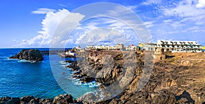 El Cotillo - scenic village in rocky northen coast of Fuerteventura. Canary islands photo