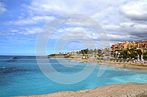 El Duque beach at Costa Adeje,Tenerife, Canary Islands,Spain.