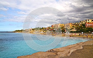 El Duque beach at Costa Adeje,Tenerife, Canary Islands,Spain.