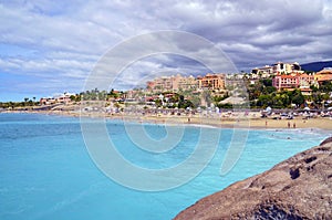 El Duque beach at Costa Adeje,Tenerife, Canary Islands,Spain.