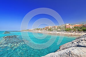 El Duque beach Tenerife Spain at summer