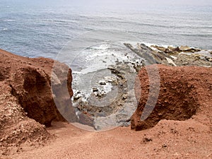 El Golfo beach, on the southwest coast of Lanzarote