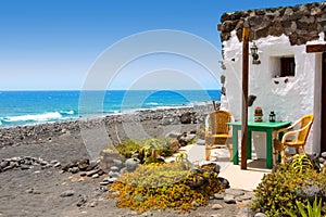 El Golfo in Lanzarote white houses facades photo
