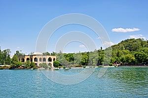 El Goli or Shah Goli historical park and lake in Tabriz , Iran