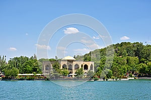 El Goli or Shah Goli historical park and lake in Tabriz , Iran