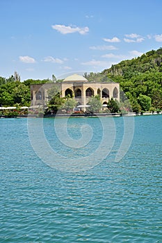 El Goli or Shah Goli historical park and lake in Tabriz , Iran