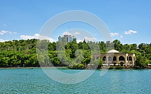 El Goli or Shah Goli historical park and lake in Tabriz , Iran