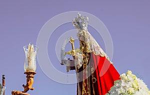 Carving of Saint Catherine taken in procession in celebration of the El Granado festivities. photo
