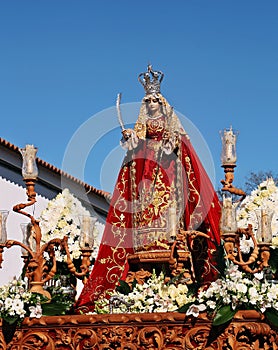 Carving of Santa Catalina taken in procession in celebration of the El Granado festivities. photo