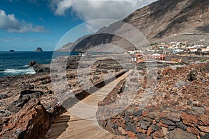 coastal path in Las Puntas. El Hierro island. Canary Islands photo
