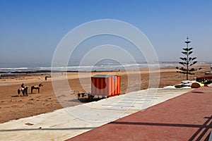 El Jadida town beach in Morocco