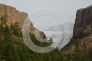 El Juncal ravine and southwest cliffs