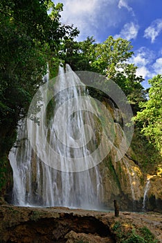 El Limon waterfall on Dominican Republic