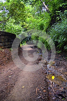 El Miro Ruins, hiking trail views, abandoned mansion, declared biological corridor, in the province of Jaco, Costa Rica 2022