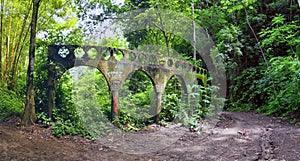 El Miro Ruins, hiking trail views, abandoned mansion, declared biological corridor, in the province of Jaco, Costa Rica 2022