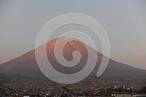 El Misti is a strato volcano in southern Peru, near the city of Arequipa