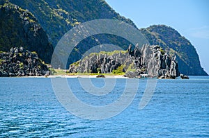 El Nido, Philippines - rocks in front of Matinloc island