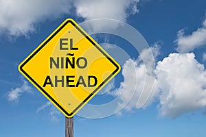 El Nino Ahead Warning Sign