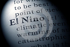Definition of the word El Nino photo