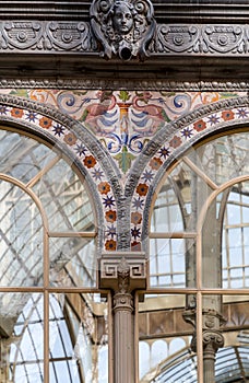 El Palacio de Cristal in the Retiro Park in Madrid, Spain